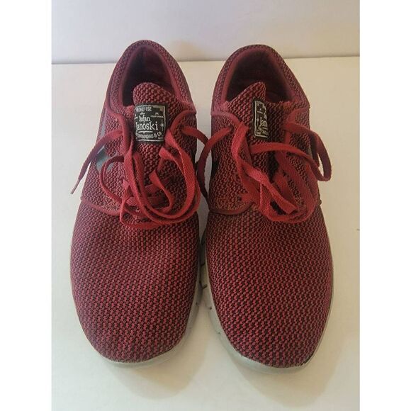 Nike Stefan Janoski Unisex Maroon Lace-Up Athletic Skateboarding Shoes size 9 - Picture 1 of 7